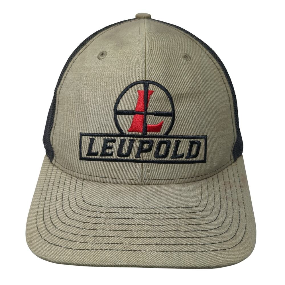Leupold Snapback Trucker Hat Green One Size Adjustable Embroidered Mesh Back